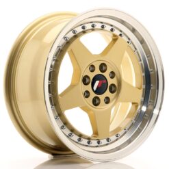 Jante JR Wheels JR6 15x7 ET25 4x100/108 Gold w/Machined Lip
