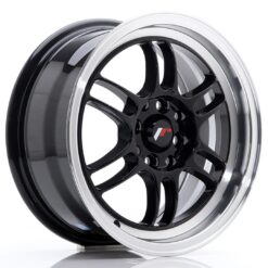 jante Japan Racing JR7 15x7 ET38 4x100/114 Glossy Black w/Machined Lip