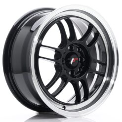 jante Japan Racing JR7 16x7 ET38 4x100/114 Gloss Black w/Machined Lip