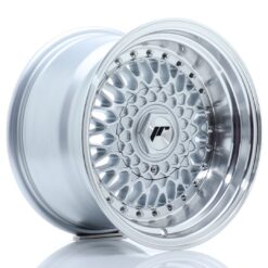 jante Japan Racing JR9 15x9 ET10 4x100/108 Silver w/Machined Lip+Silver Rivets