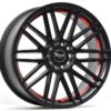 Janta Boost Wheels B362 Glossblack Red stripe 8x18 5x100/108 ET38 CB73