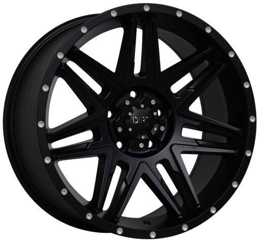 Janta DIRT A.T D62 Flatblack milled rivets 9x20 6x114