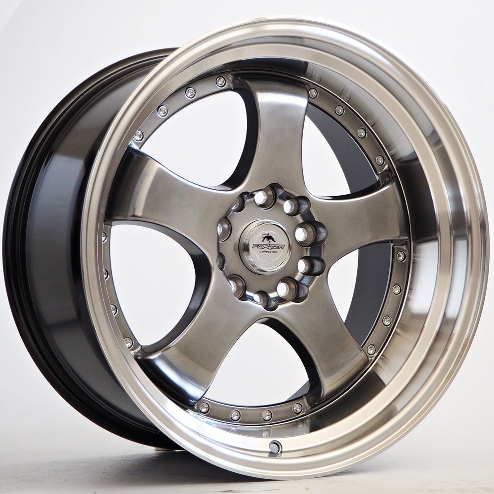 Janta Forzza Flamber 18"x9.5 ET20 5x114 /120 Hyper Black/Lip Machined