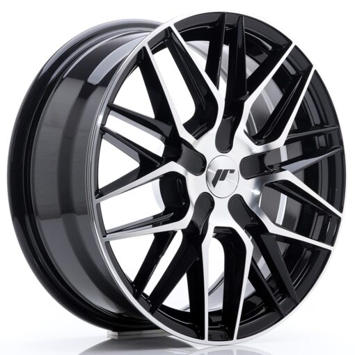 jante Japan Racing JR28 17x7 ET20-45 BLANK Gloss Black Machined Face