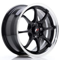 jante Japan Racing JR5 15x7 ET35 4x100 Gloss Black w/Machined Lip