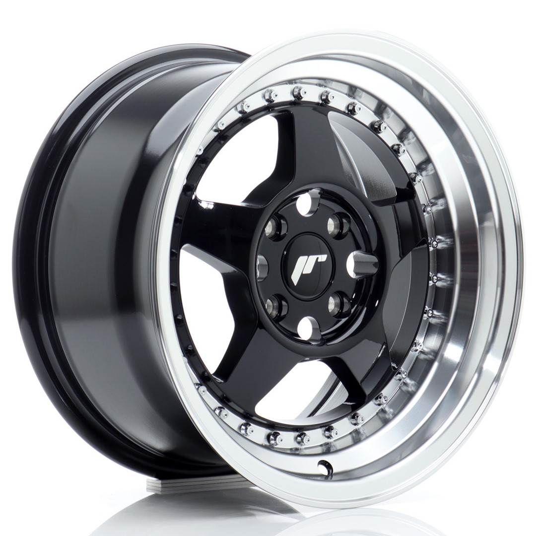 jante Japan Racing JR6 15x8 ET25 4x100 Gloss Black w/Machined Lip jante Japan Racing JR6 15x8 ET25 4x100 Gloss Black w/Machined Lip