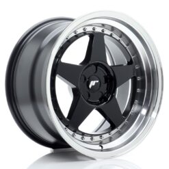 jante Japan Racing JR6 18x10 ET0-25 5H BLANK Gloss Black w/Machined Lip