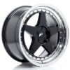 jante Japan Racing JR6 18x9 ET20-35 5H BLANK Gloss Black w/Machined Lip