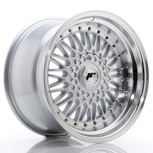 jante Japan Racing JR9 17x10 ET20 5x112/120 Silver w/Machined Lip+Silver Rivets