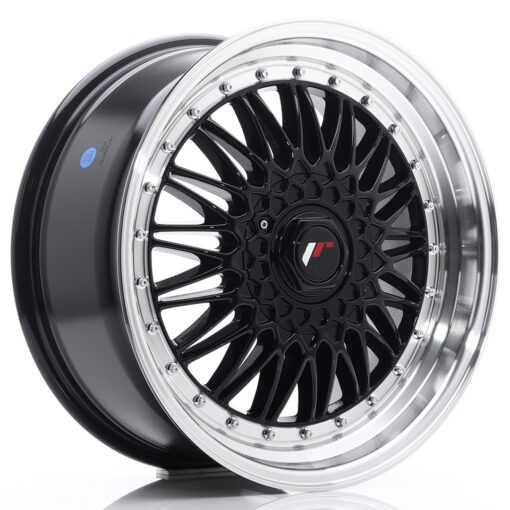 jante Japan Racing JR9 18x8 ET35-40 BLANK Gloss Black w/Machined Lip