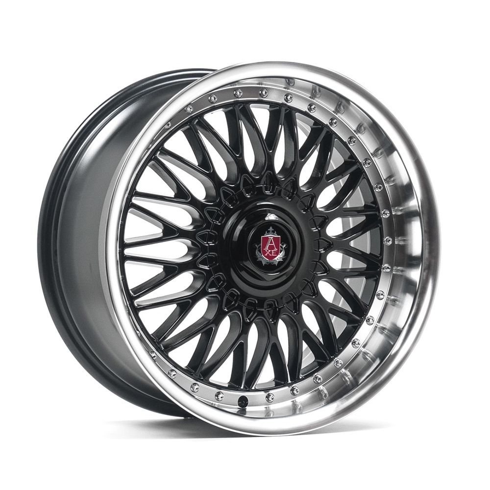 Janta AXE EX10 18x8 ET40 4x100 GLOSS BLACK & POLISHED