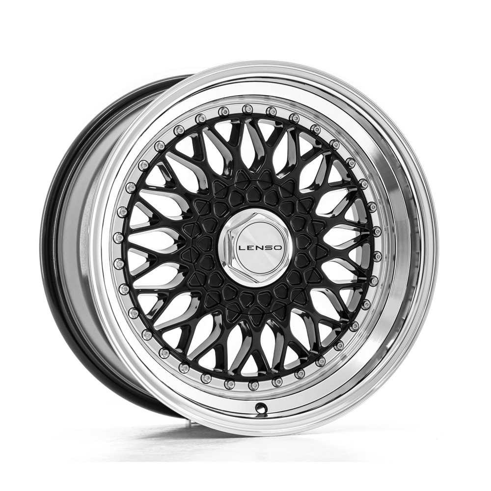 Janta LENSO BSX 17x8.5 ET30 4x108 GLOSS BLACK & POLISHED