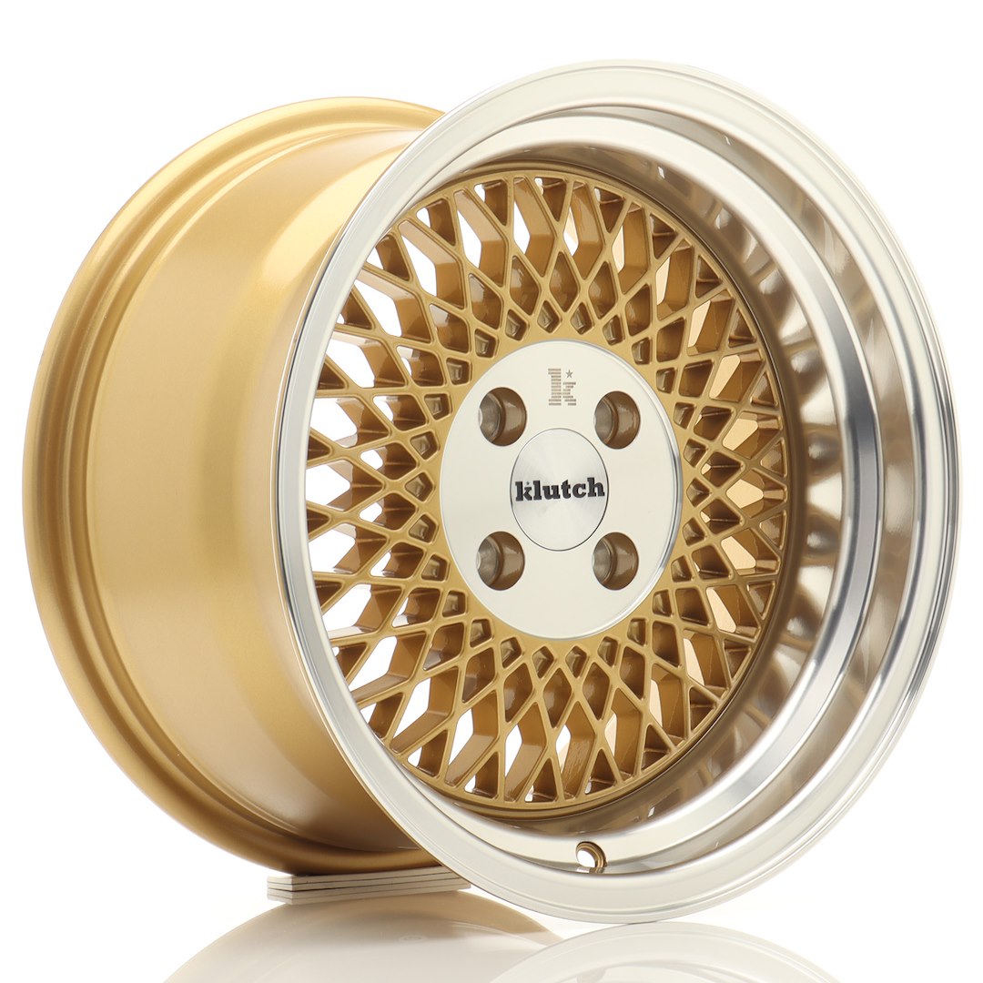 jante Klutch SL1 16x8 ET15 4x100 Gold w/ Machined Lip