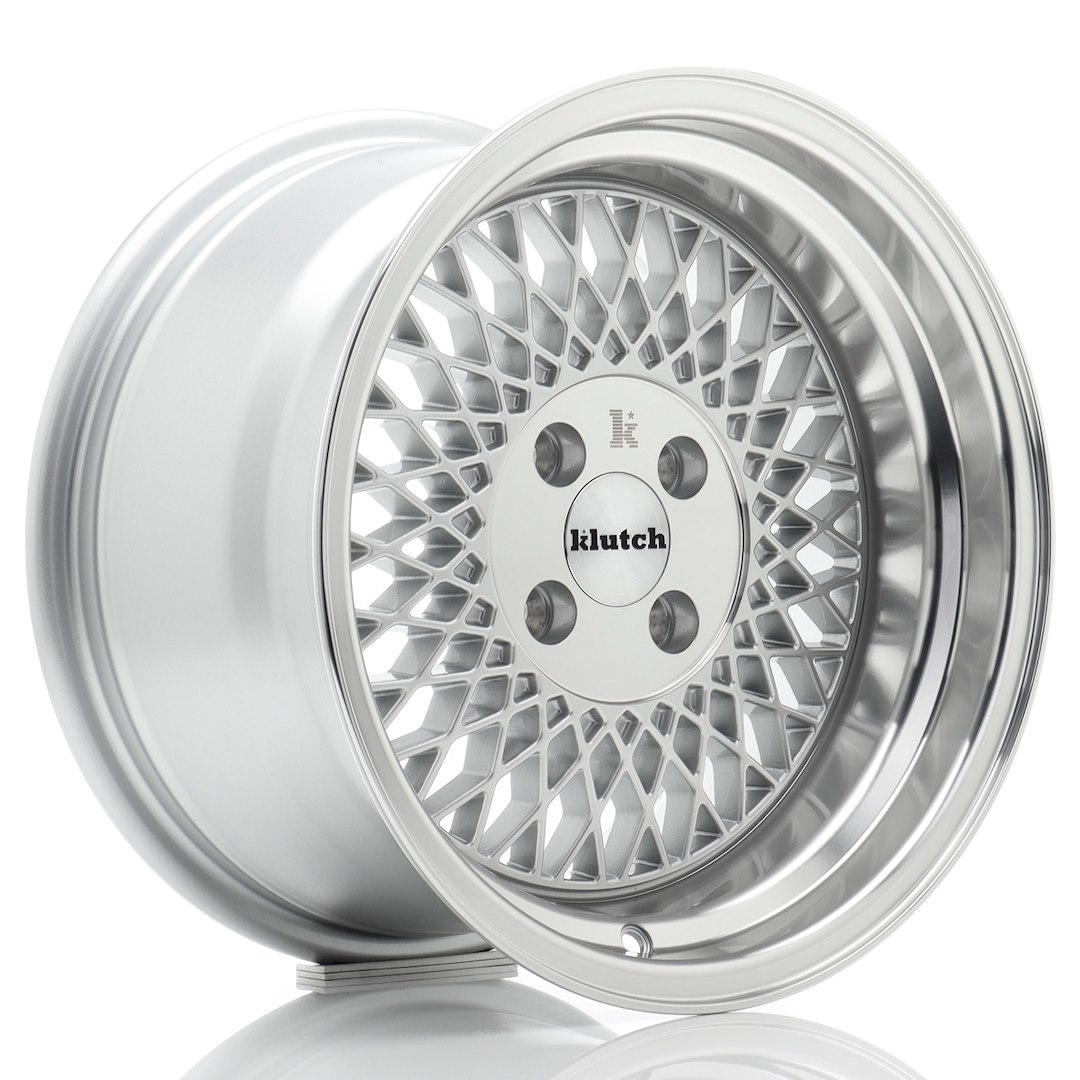 jante Klutch SL1 16x8 ET15 4x100 Silver w/ Machined Lip