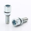 Set of 20 SILVER Changeable star bolts 12x1,5 + Key