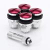 JR Wheels Set of Flat aluminum air valves JR v1 - RED