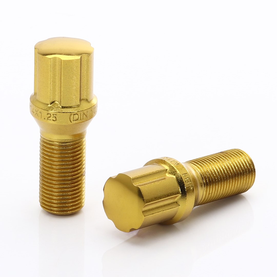 JR Wheels Japan Racing JB1 Bolts 12x1,25 Gold JR Wheels Japan Racing JB1 Bolts 12x1,25 Gold