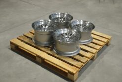 JR Wheels Set of JR10 15x8 ET20 + 15x9 ET0 4x108 Silver Machined Face
