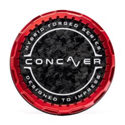 Concaver Concaver Premium Center Cap - Forged Carbon - Red Anodized