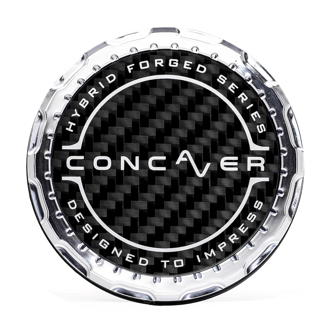 Concaver Concaver Premium Center Cap - Classic Carbon - Silver Machined Concaver Concaver Premium Center Cap - Classic Carbon - Silver Machined