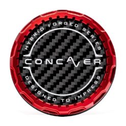 Concaver Concaver Premium Center Cap - Classic Carbon - Red Anodized
