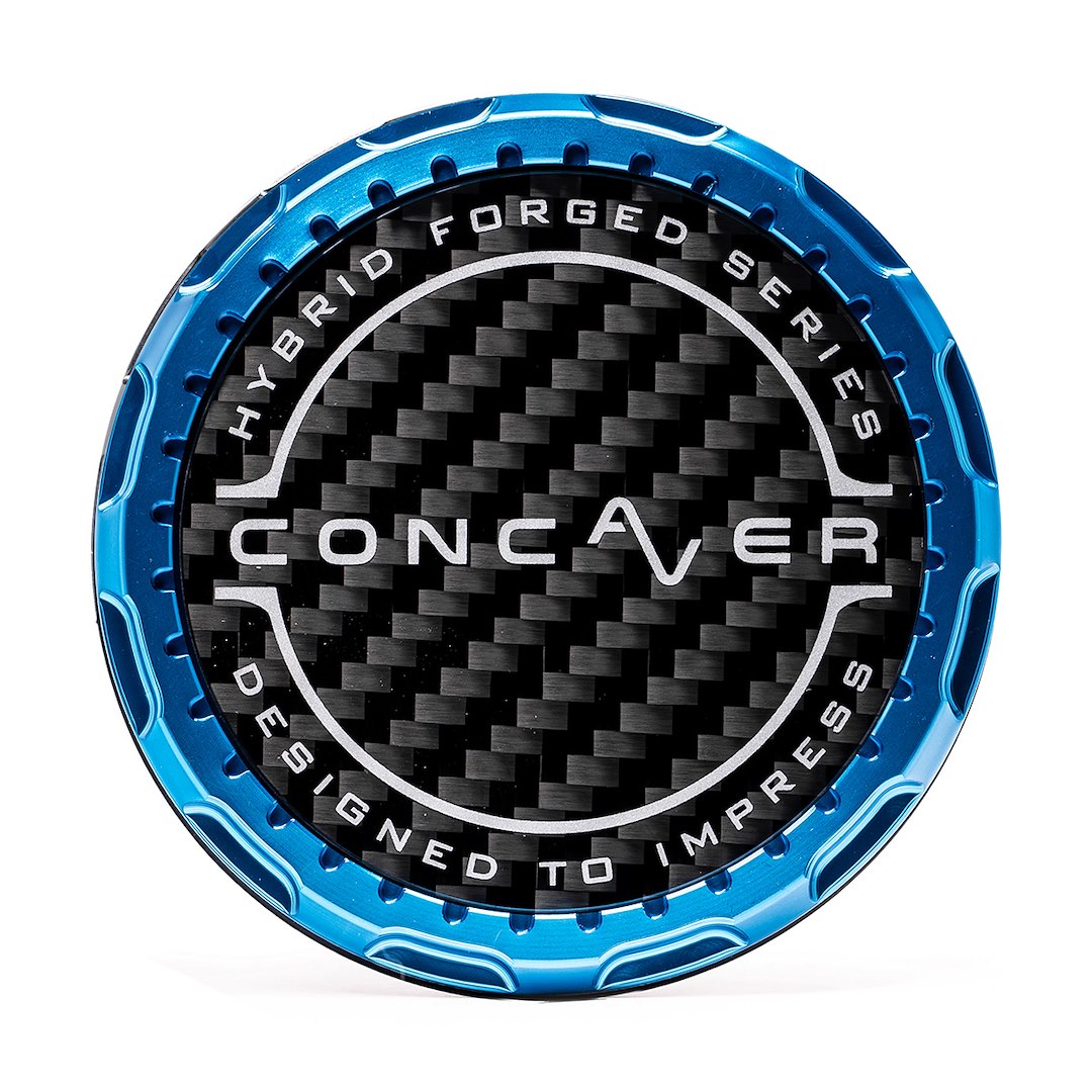 Concaver Concaver Premium Center Cap - Classic Carbon - Blue Anodized Concaver Concaver Premium Center Cap - Classic Carbon - Blue Anodized